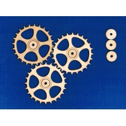 Tablica manipulacyjna,edukacyjna KOŁA ZĘBATE   komplet 3szt. , ruchome , koła fi  - 7,5cm / 15044